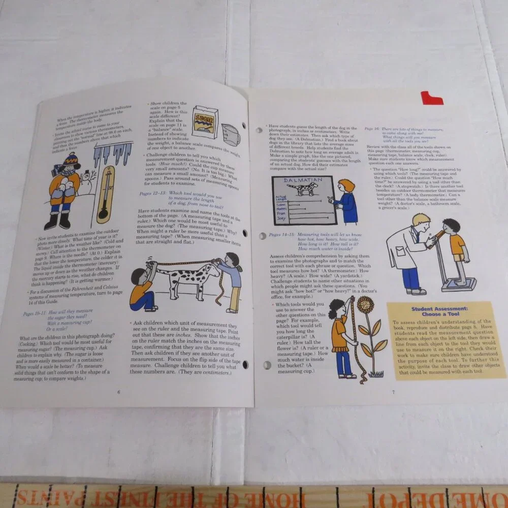 Measuring Up BIG BOOK (almost 2 feet tall) with teacher pages CLASSROOM SIZE